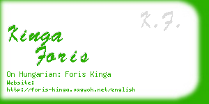kinga foris business card